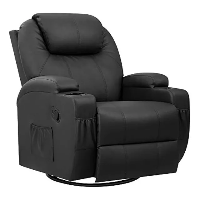 Sillón Masajeador 8 Puntos De Vibración/ Reclinable Cuerina