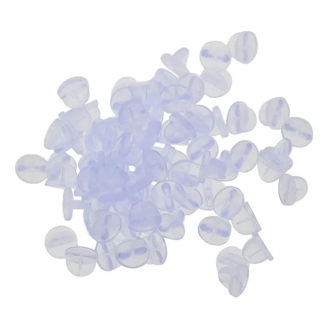 Wf 200 Piezas De Silicona Pin Backs Mariposa Embrague Claro