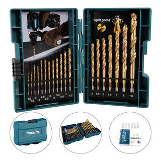 Kit De Taladros De Acero Rápido De Titanio De 19 Piezas - B-67795 Makita Kit De Taladros De Acero Rápido De Titanio De 19 Piezas - B-67795 Makita