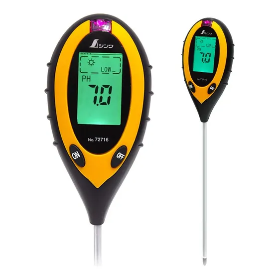Medidor De Plantas 4 En 1 Ph Humedad Suelo Temperatura