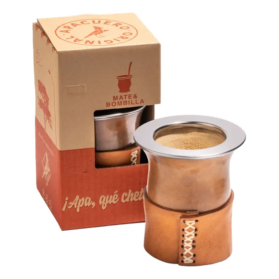 Mate Criollo Con Base Y Virola De Acero Inoxidable