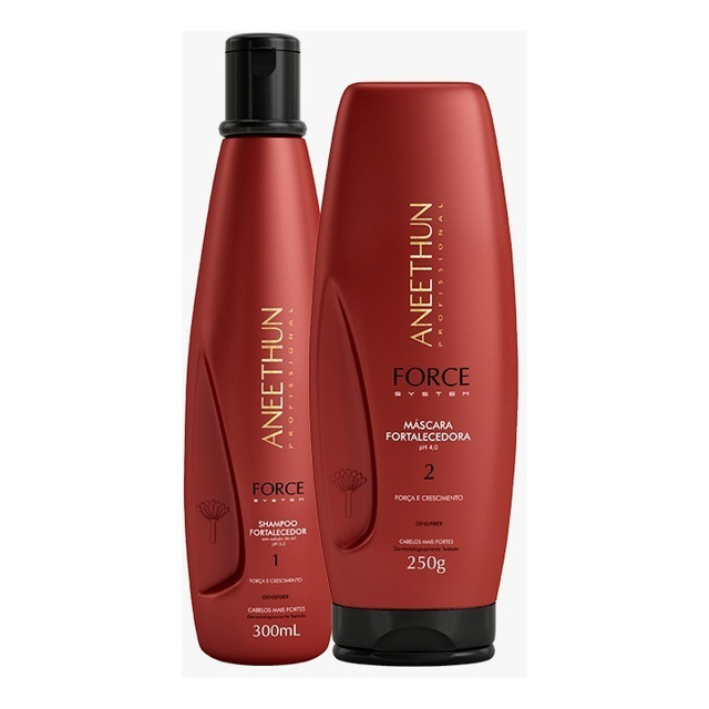 Kit Aneethun Force System Shampoo E Máscara Fortalecedora Kit Aneethun Force System Shampoo E Máscara Fortalecedora