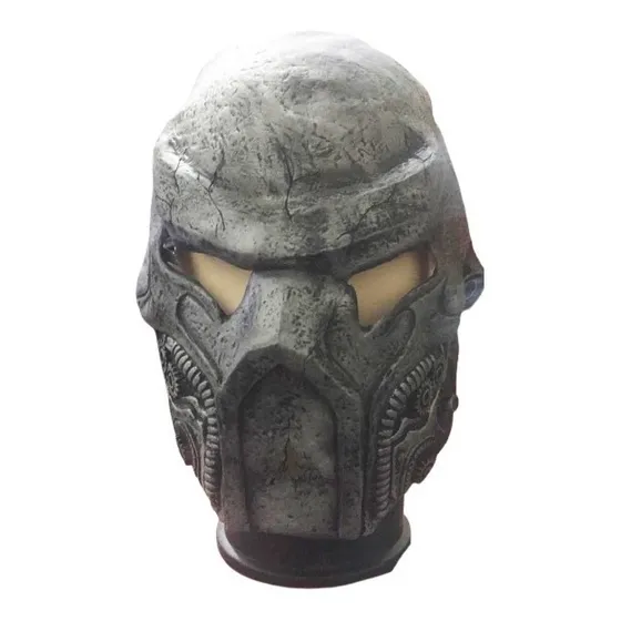 Mascara De Depredador Predator 100% Latex Halloween Gris