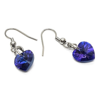 Aros Corazón Cristal Colgantes Enganche Acero Aros Corazón Cristal Colgantes Enganche Acero