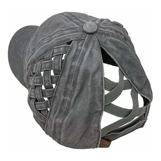Ponytail Criss Cross Messy Buns Ponycaps Baseball Cap 2vvce