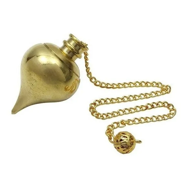 Pendulo De Metal Testigo Trompo Dorado
