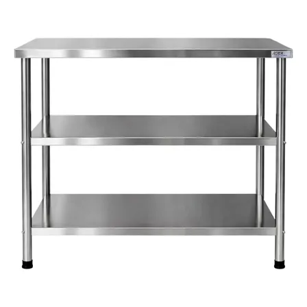 Mesa Inox 0,90x0,50 2p Bancada Manipulação Cozinha Indutrial