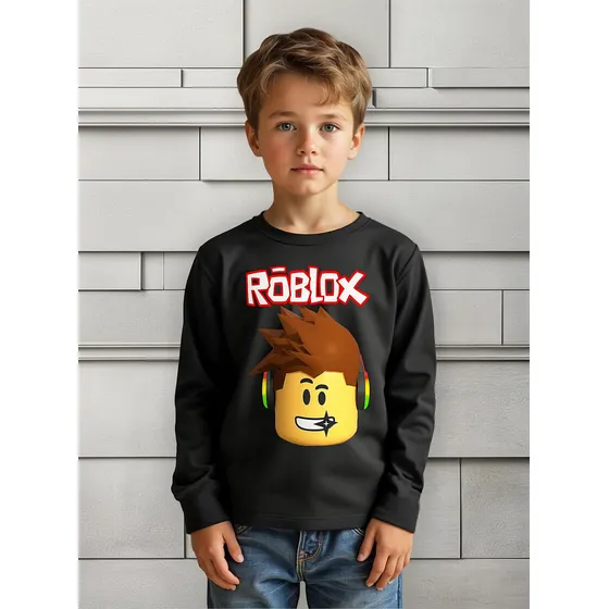 Remera Roblox 100% Algodón Mangas Largas