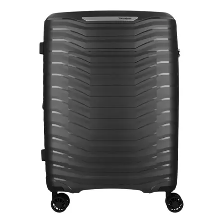 Mala De Viagem Grande Samsonite Bon X Preta Rígida Com 8 Rodas Giratórias 360° Cadeado Tsa Preto Preto Alumínio