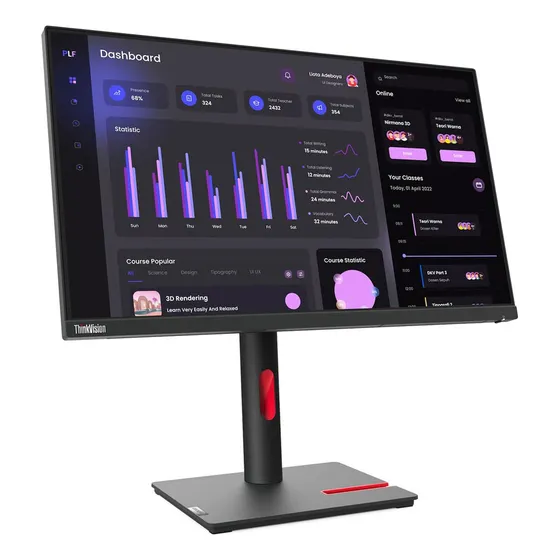 Monitor Lenovo T24i-30 24 Full Hd 60hz Hdmi D-port Vga Color Negro
