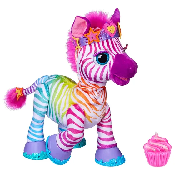 Peluche Furreal Mi Cebra Arcoíris Zenya Nuevo Y Original
