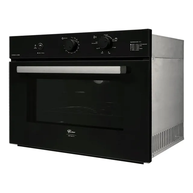 Forno A Gás Fischer Infinity De Embutir 50l Com Grill 31000 Cor Preto 220v