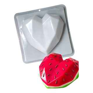 *molde Jumbo Para Gelatina Corazon Diamante Geometrico Yeso *molde Jumbo Para Gelatina Corazon Diamante Geometrico Yeso