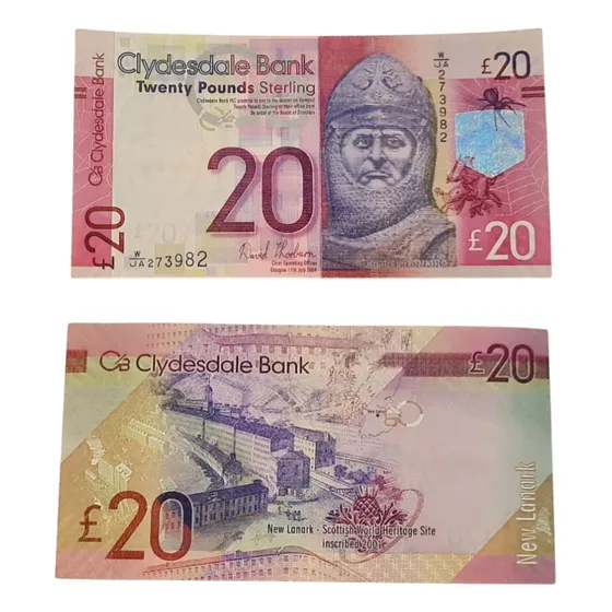 Billetes Mundiales Escocia 20 Libras 2009
