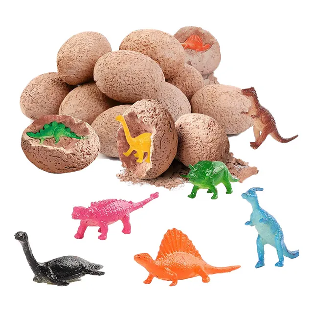 12 Piezas Juguetes Arqueológico Cavar Huevos De Dinosaurio