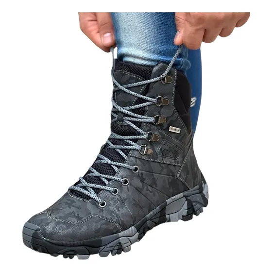 Botas  Tipo Tactica Hombre Caña Alta