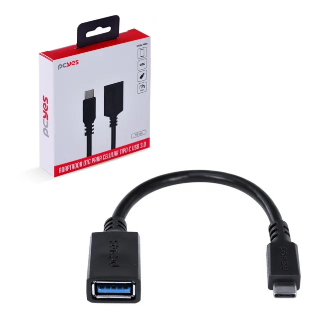 Cabo Otg Adapator Usb Para Tipo C 3.0 Blindado Revestido Pró
