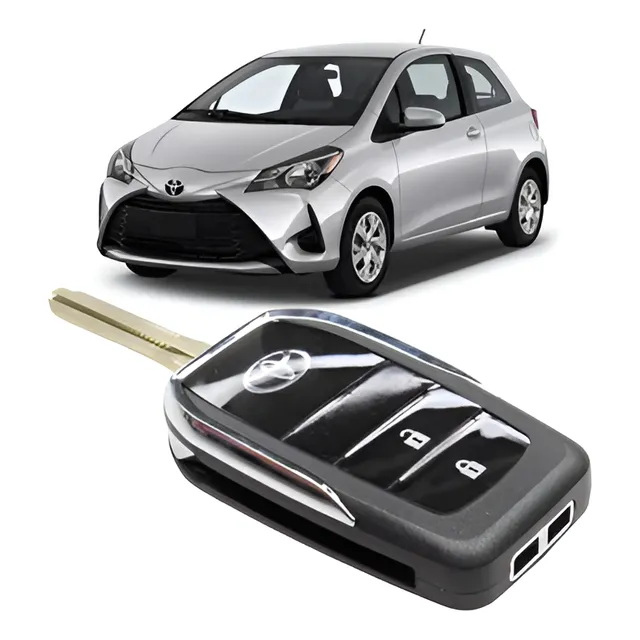 Chave Canivete Adaptação Para Toyota Yaris Hatch 2 Botões