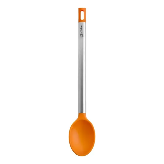 Cuchara De Cocina Utensilios Bra Acero Y Silicona Color Naranja