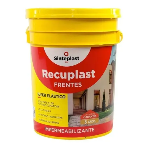 Recuplast Sinteplast Frentes Impermeabilizante 20lt Color Blanco
