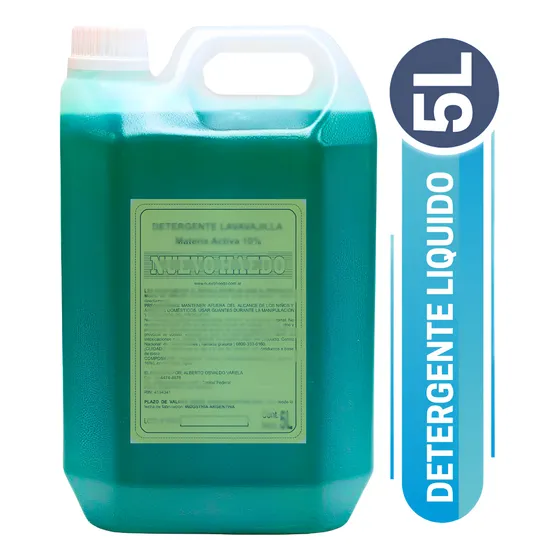 Detergente Bidón 5 Litros Certificado Industria Gastronomica