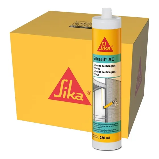 Sika Sikasil AC 12 unidades de 280mL silicona acética