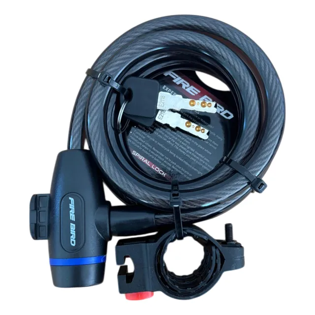 Candado De Seguridad Bicicleta Fire Bird 12x1500mm Reforzado