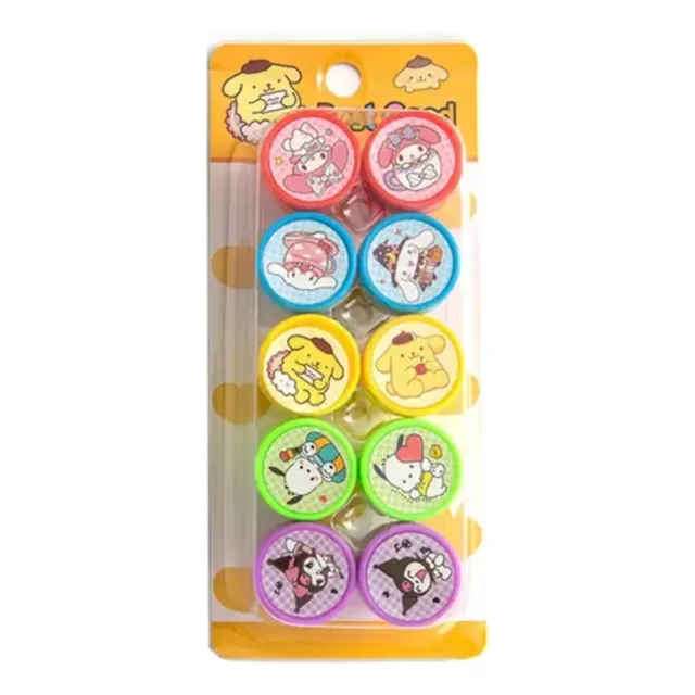Set 10 Timbres Sellos Infantiles De Kuromi Kawaii 
