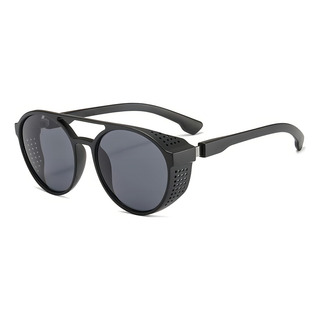 Lentes De Sol Uv400 Rudeboy Steampunk Semi Redondos Color Negro Lentes De Sol Uv400 Rudeboy Steampunk Semi Redondos Color Negro