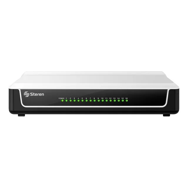 Switch Fast Ethernet 16 Puertos 10/100 Mbps Plug&play Steren