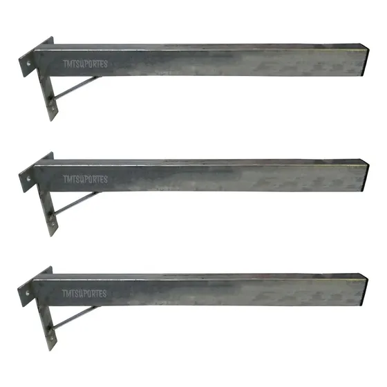 Suporte Grapa Parafusar 60cm,reforço Fixar Pia, Balcão 3 Uni