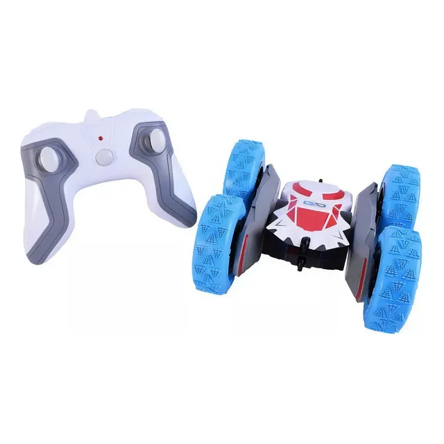 Auto A Radio Control Toy Town Gira 360o Escala 1:28 Gris Blanco Auto Rc