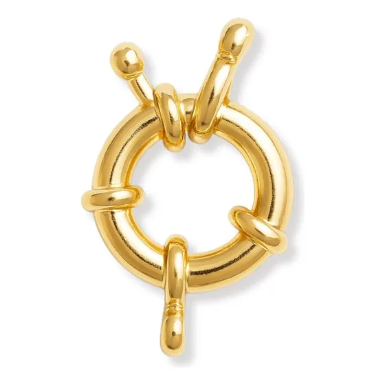 Fecho Bóia Grande Mosquetão Banhado A Ouro 15mm Para Colar