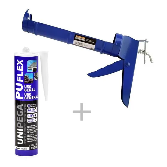 Veda Calha Aluminio Rufos Pu Flex Branco 280ml + Aplicador