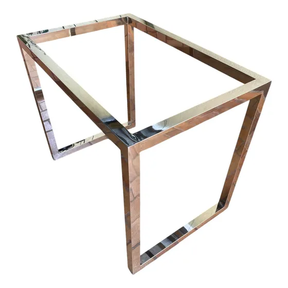 Pé Ou Base De Mesa De Jantar Em Aço Inox Retangular