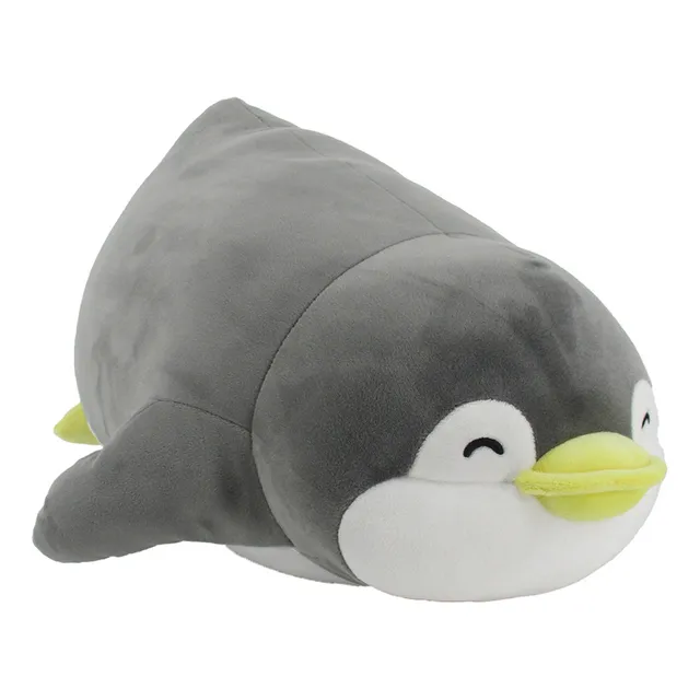 Peluche Pingüino Acostado Gris