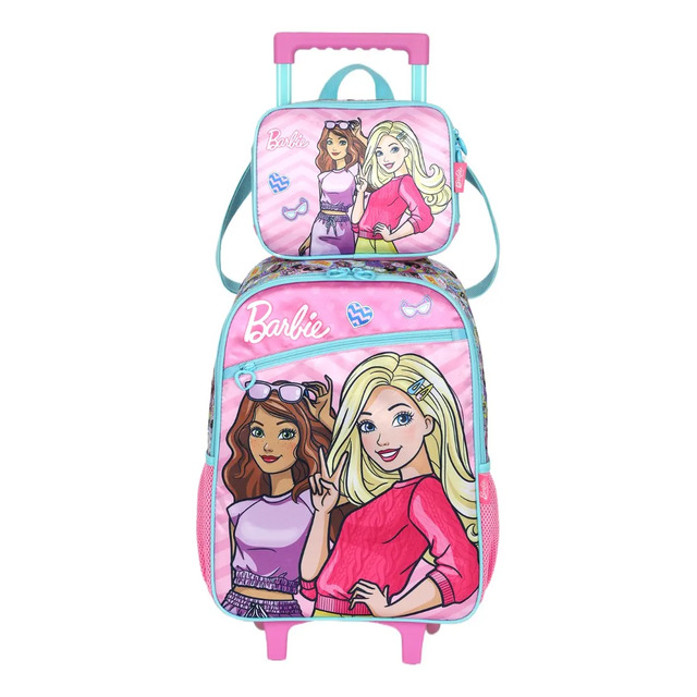 Kit Escola Mochilete Com Rodinhas Lancheira Barbie Ic42632bb Cor Rosa Desenho Do Tecido Lisa Liso Kit Escola Mochilete Com Rodinhas Lancheira Barbie Ic42632bb Cor Rosa Desenho Do Tecido Lisa Liso