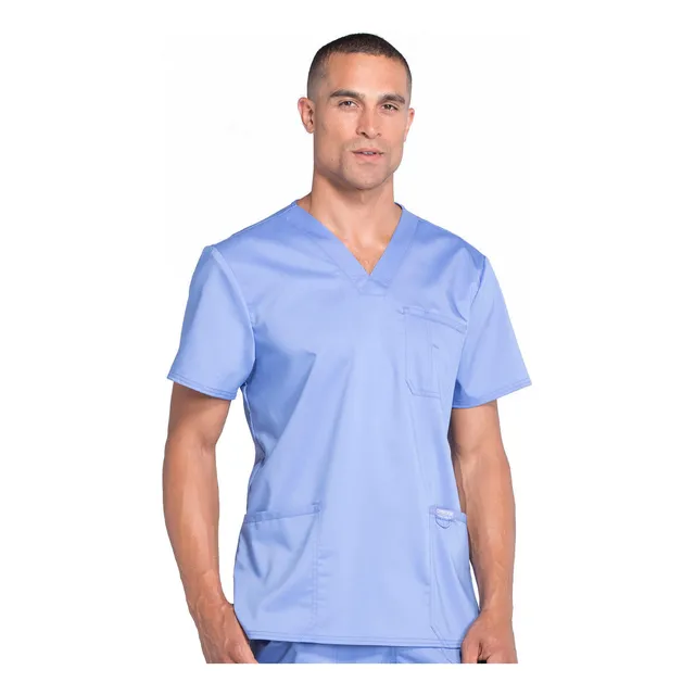 Chaqueta Scrub Cuello V Cherokee Revolution - Hombre Celeste L