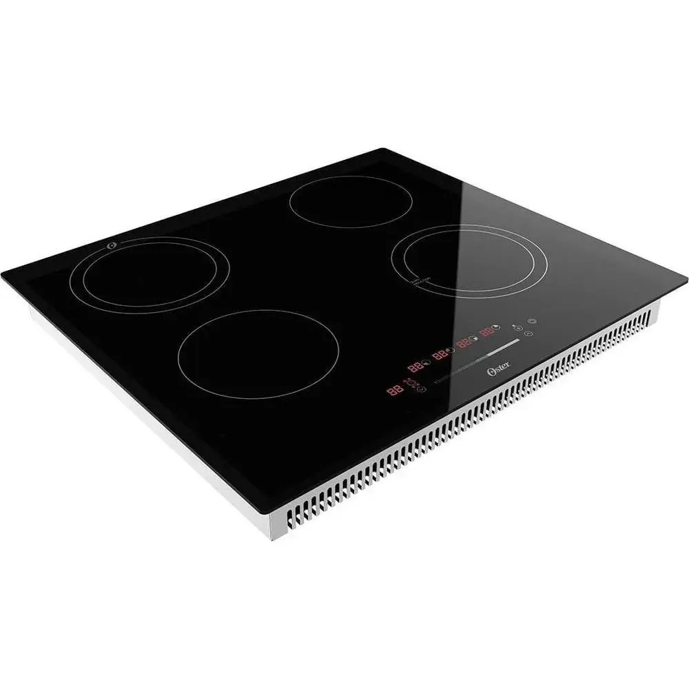 Cooktop Indução 4 Bocas Touchscreen Vidro Preto Oster 220v