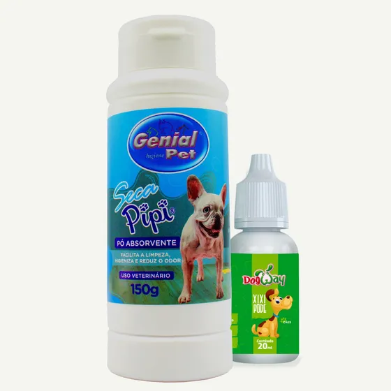 Xixi Pode Sim Cães E Gatos + Talco Higienico Seca Pipi Pets