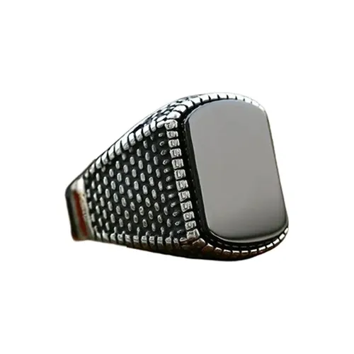 Anillo Classic France, Acero Inoxidable Y Ónix, Hombre