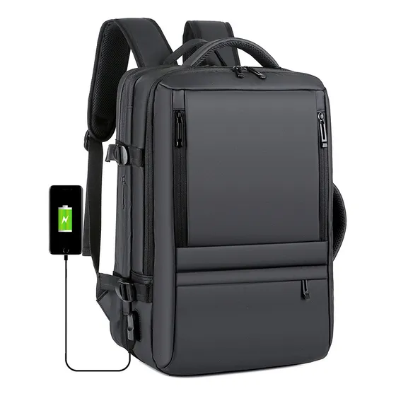 Mochila Viajera Multiusos Usb - Negro