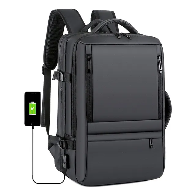 Mochila Viajera Multiusos Usb - Negro