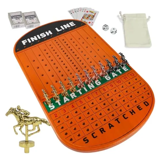Juego De Mesa Grande De Carreras De Caballos De 21