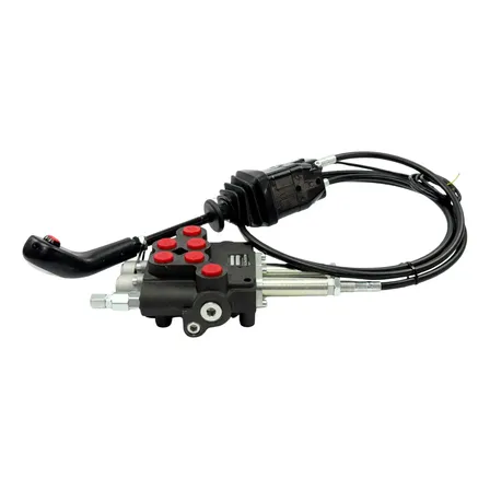 Comando Hidráulico 80l 2 Secções Com Joystick A Cabo Preto