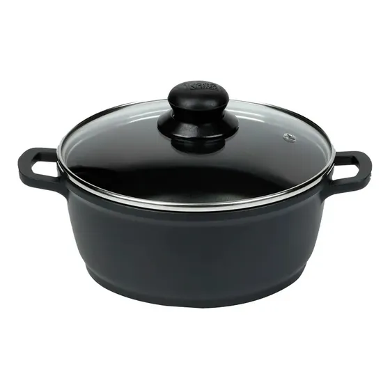 Caldero Inyectado 28x12.5cm Antiadherente Con Tapa Dkasa