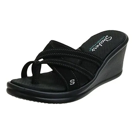 Sandalia De Cuña Skechers Rumblers Para Mujer