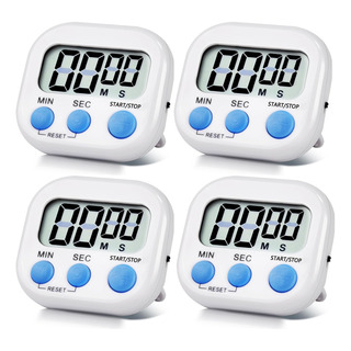 4pzas Temporizador Digital Para Cocina Con Soporte Magnético 4pzas Temporizador Digital Para Cocina Con Soporte Magnético