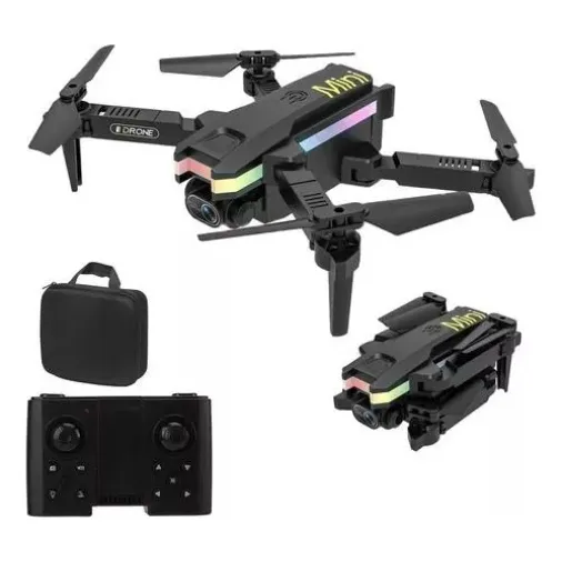 Mini dron profesional LS-xT8 con cámara 4k y LED Wifi Fpv de 2 bits