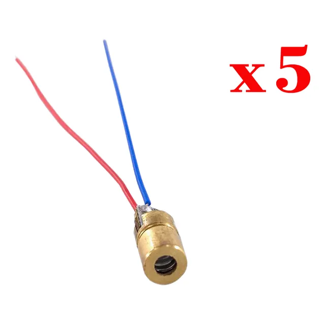 Laser Diodo Apuntador 6mm 5v 5mw 650nm Rojo